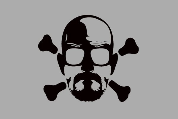 Breaking Bad T-Shirt, Walter White Skull T-Shirt, Breaking Bad Walter White Crossbones Tee, Pop Culture T-Shirt, TV Show Inspired Apparel, Edgy Breaking Bad Merchandise, Walter White Fan T-Shirt, Unique Breaking Bad Gift Idea