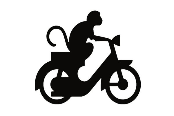 Monkey on a Vespa Graphic T-Shirt – Fun, Quirky, and Stylish!