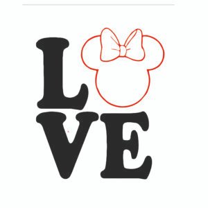 Welcome to the perfect blend of love and Disney magic! Our customisable baby gro features an adorable graphic of the word "LOVE" creatively designed in two lines, with the letter "O" transformed into a charming Minnie Mouse inspired head. This unique design is perfect for Disney-loving parents who want to dress their little ones in something special, stylish, and full of personality.